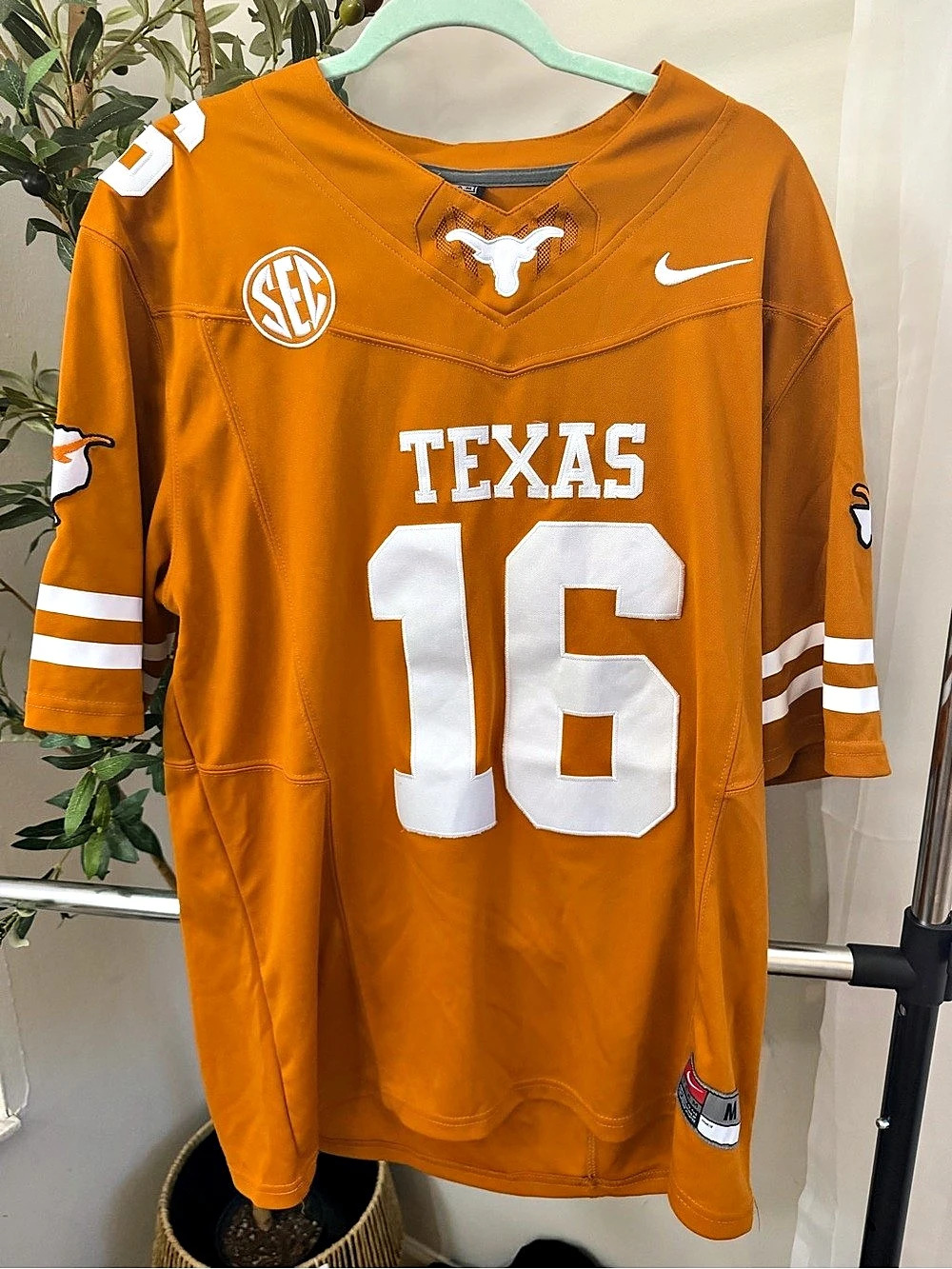 Nike Arch Manning Texas Longhorns SEC Nike College Football Jersey Men's Orange